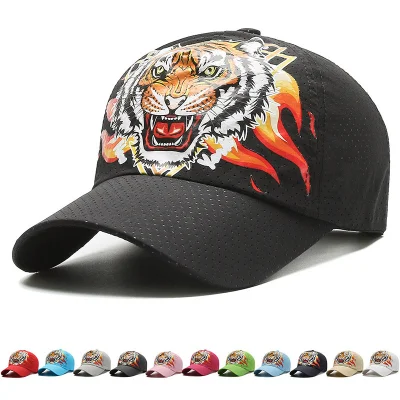 Cool Tiger imprimé unisexe Sport Golf casquette de Baseball casquette respirante chapeau en maille